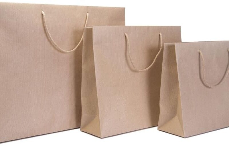 Eco-Friendly Paper Bags with Handles Bulk Wholesale