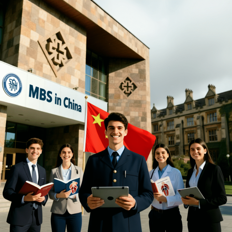 Indian student studying MBBS in China at a modern medical university