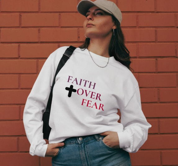Wear Your Belief: The Power of the FAITH OVER FEAR Premium Shirt