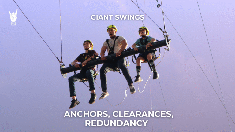 Giant swing Design Loads Anchors, Clearances, Redundancy