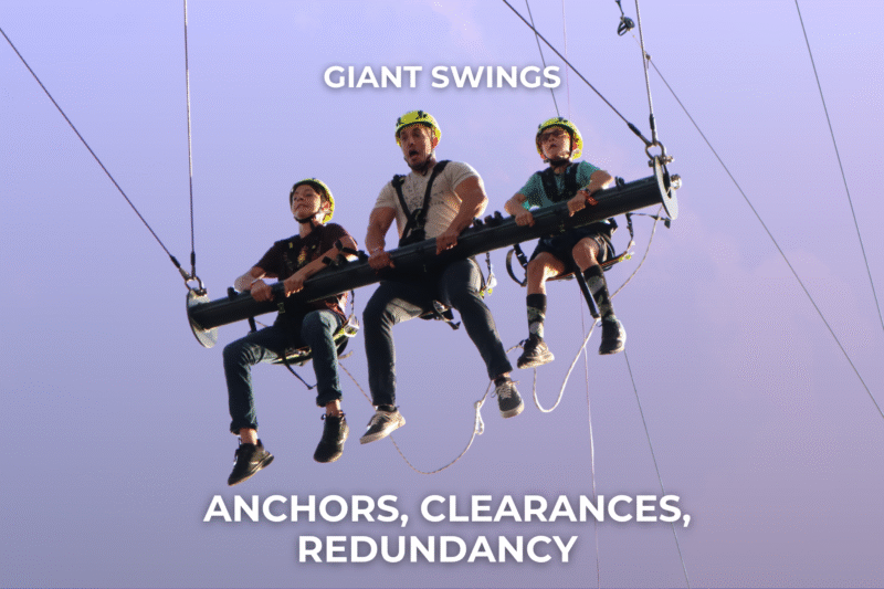 Giant swing Design Loads: Anchors, Clearances, Redundancy