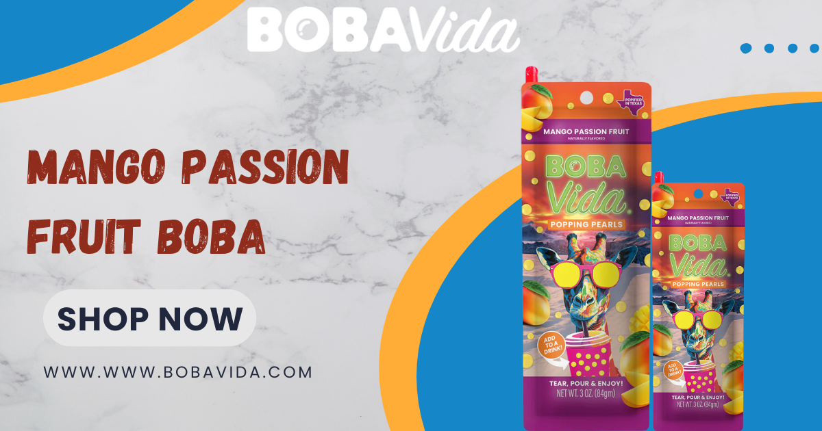 mango passion fruit boba