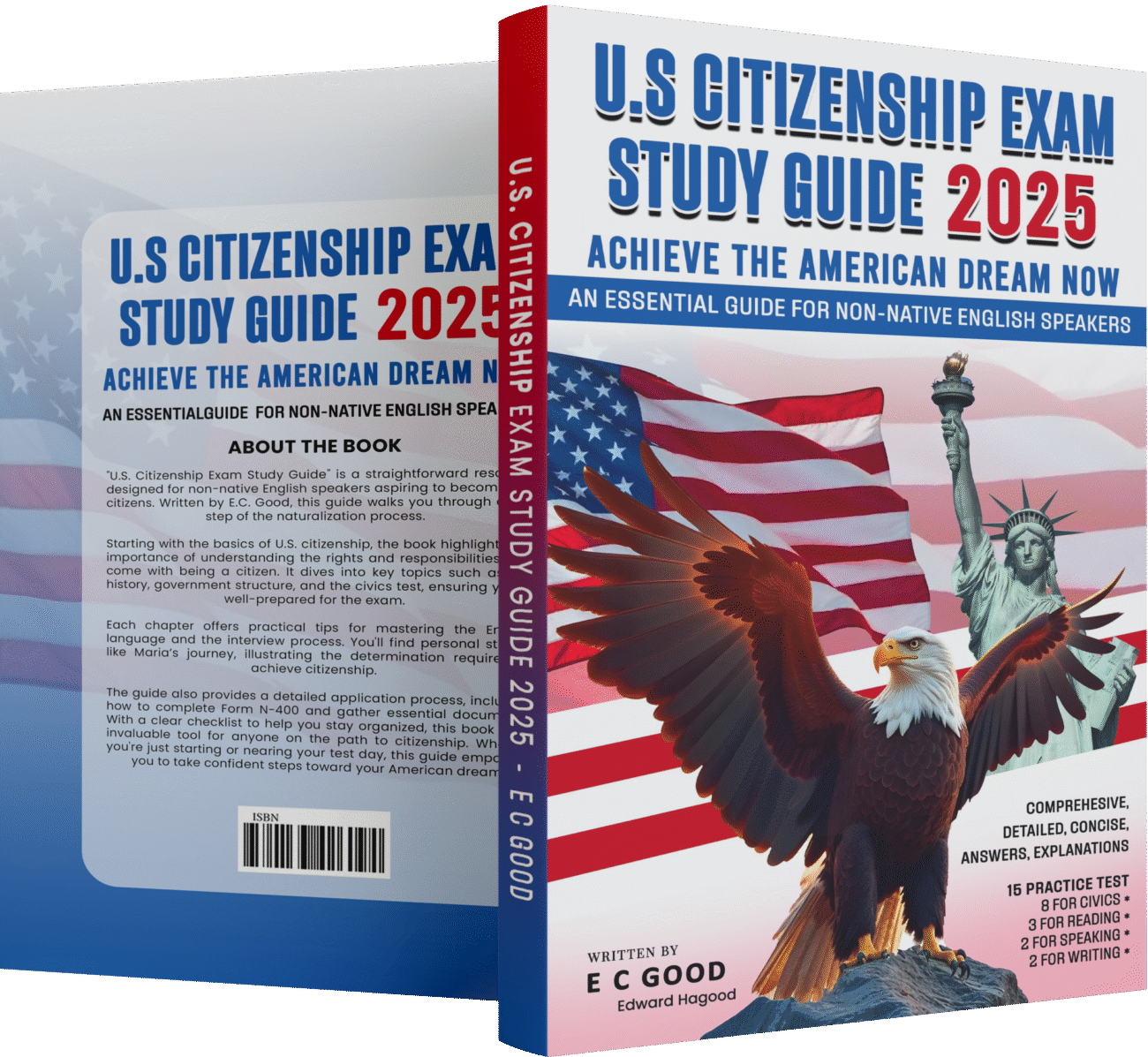 U.S. Citizenship Exam Study Guide Book by Author Ed Hagood