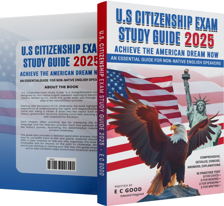 U.S. Citizenship Exam Study Guide Book by Author Ed Hagood