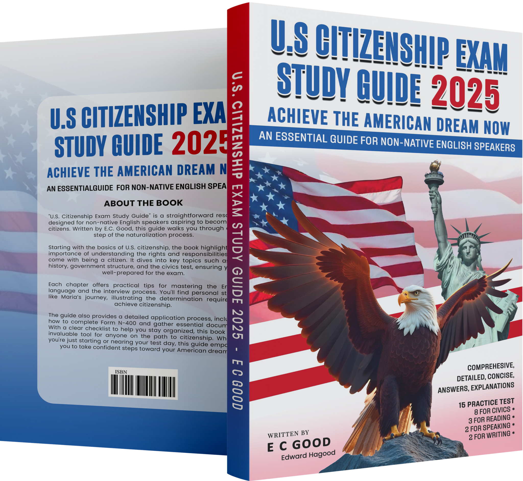 U.S. Citizenship Exam Study Guide Book by Author Ed Hagood