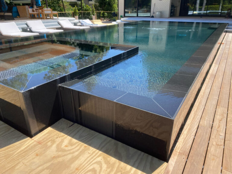 black granite coping stones