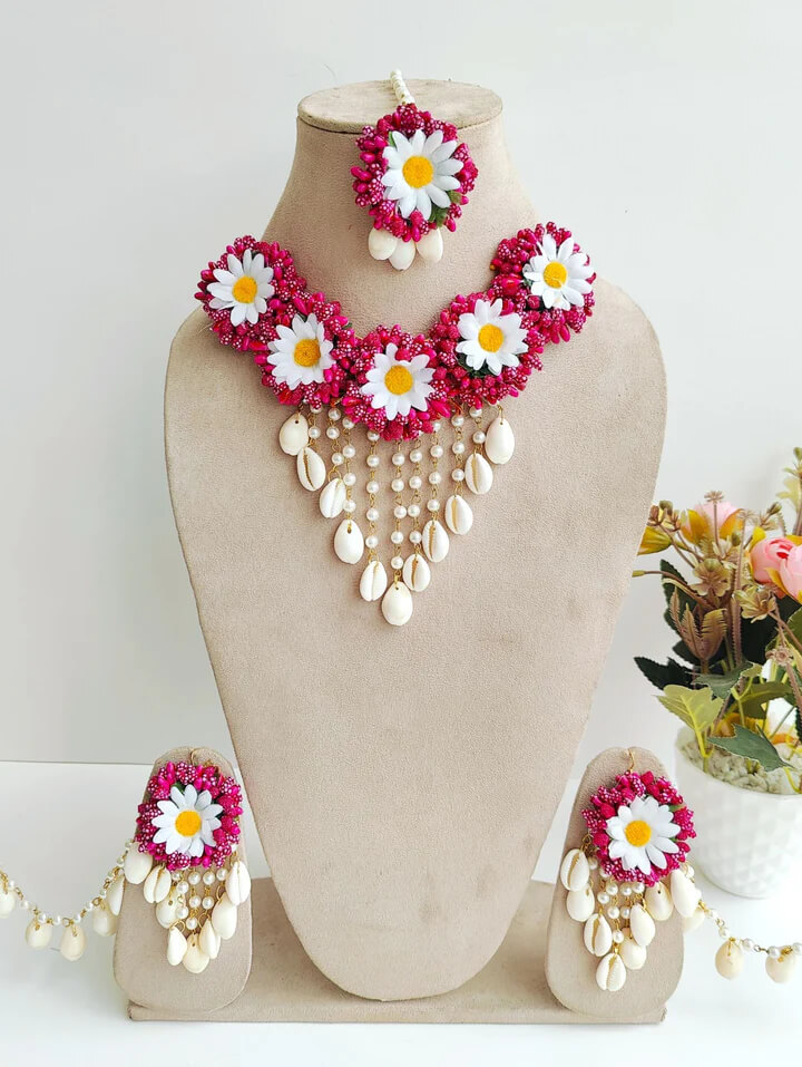 Flower Jewellery Sets for Haldi-Mehndi