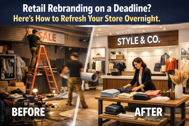 Retail Rebranding on a Deadline? Here’s How to Refresh Your Store Overnight