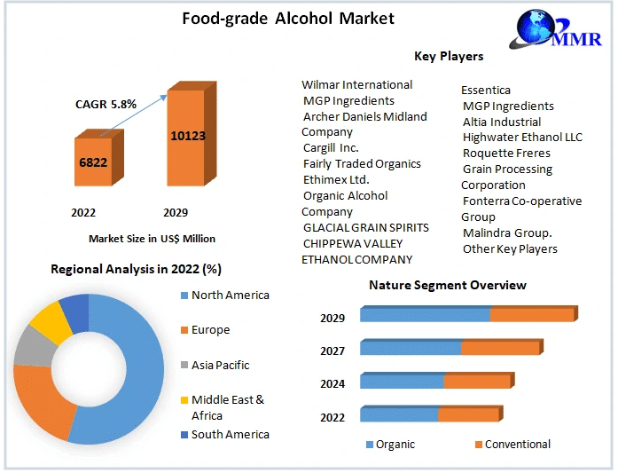 Food-grade Alcohol Market Trends, Forecast Analysis, and Growth Drivers (2023-2029)