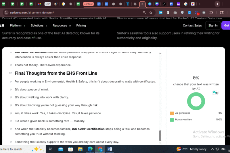 ISO 14001 Certification Empowering EHS Professionals for Sustainable Success
