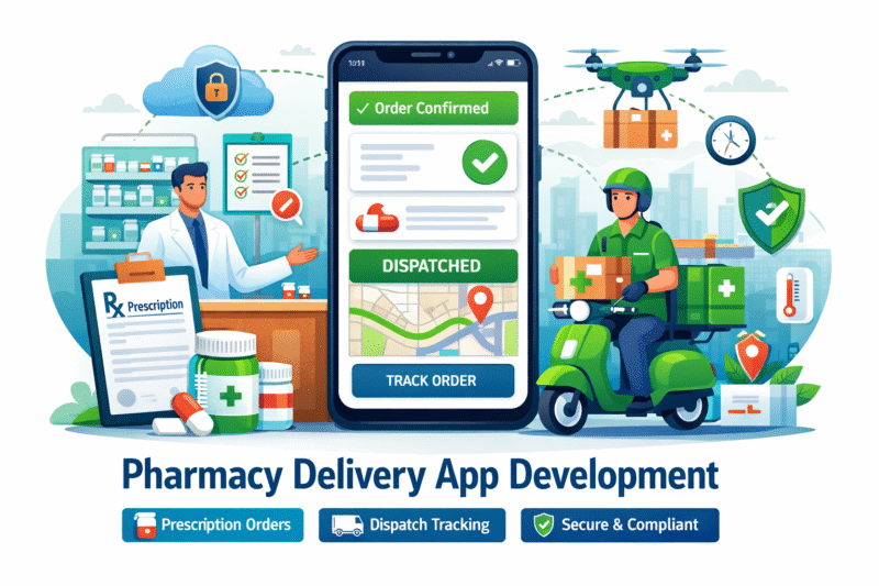Pharmacy Delivery App for Prescription Orders and Dispatch Tracking