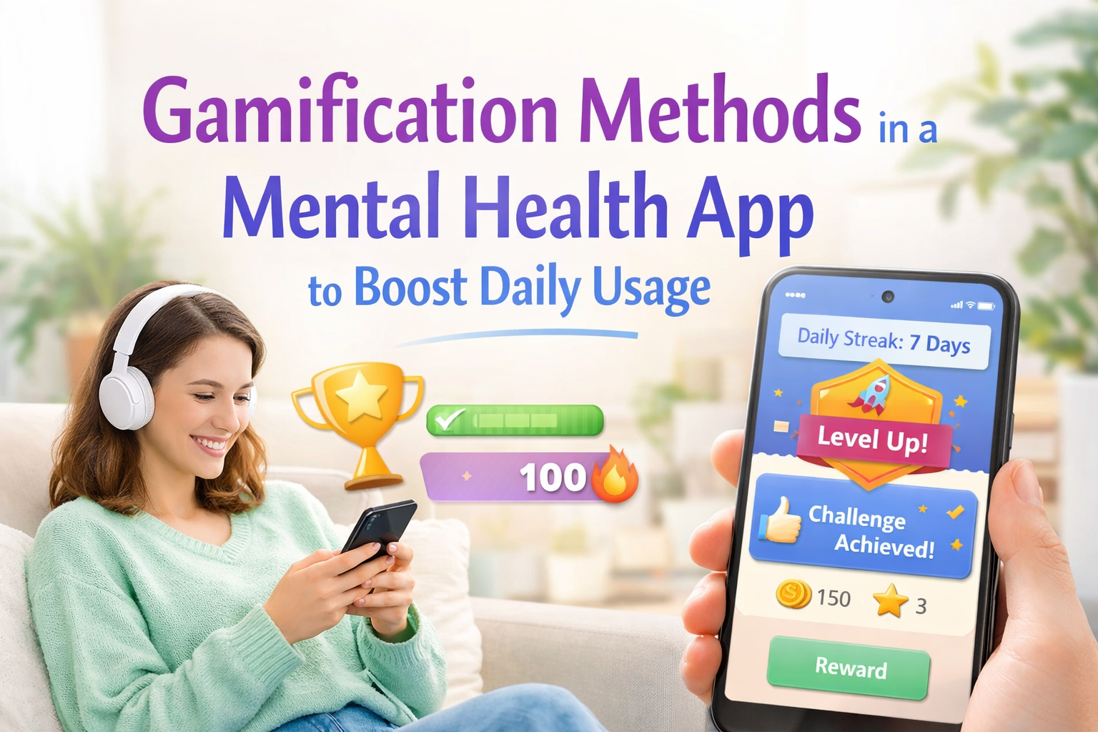 Gamification Methods in a Mental Health App to Boost Daily Usage
