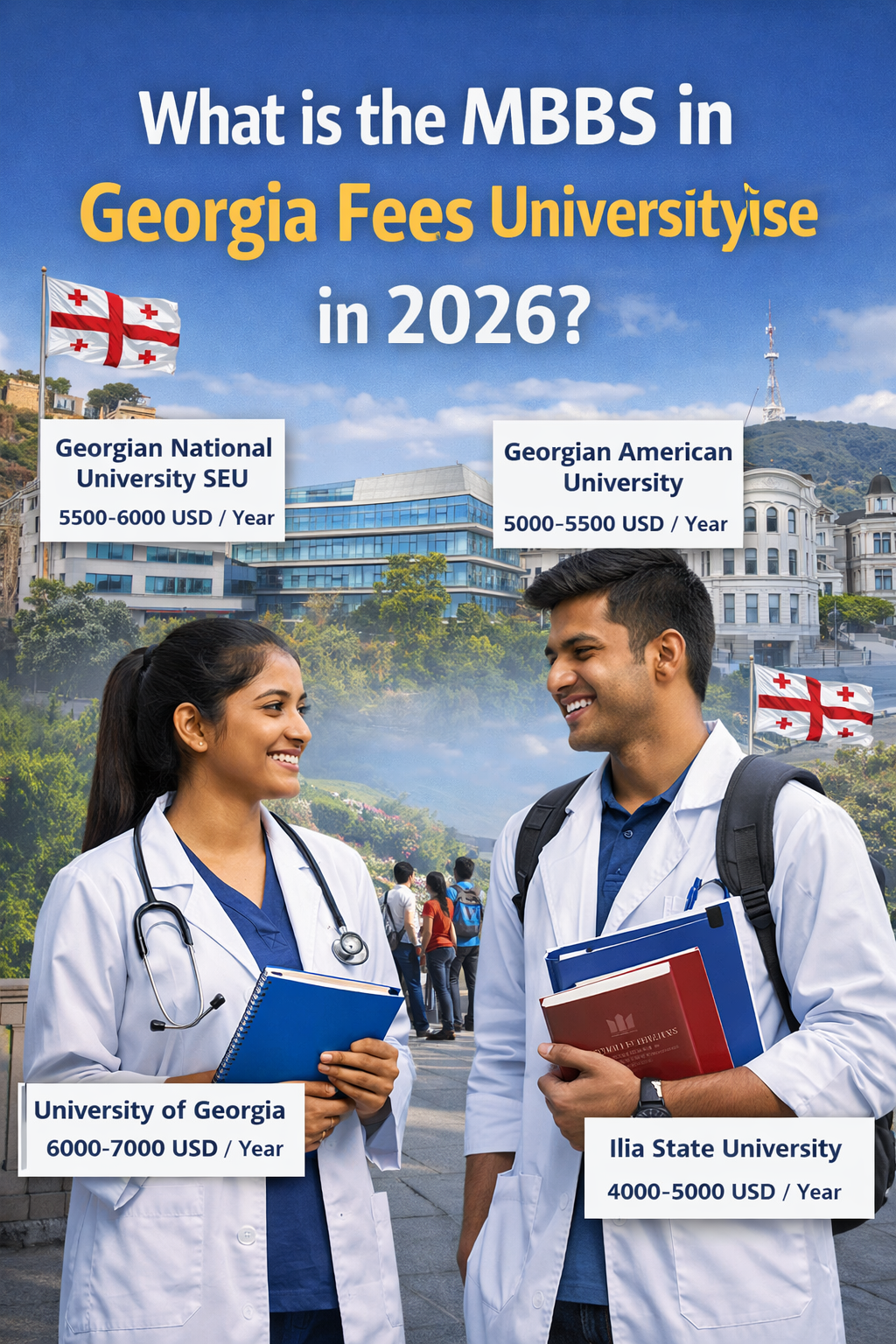 Learn the complete MBBS in Georgia admission process for 2026. Discover step by step guidance, eligibility, documents, and application support with Education Vibes.