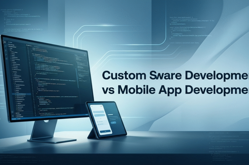 Custom Software Development vs Mobile App Development