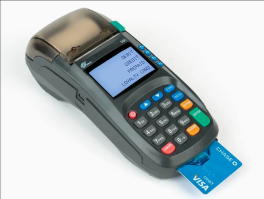 terminal for a credit card