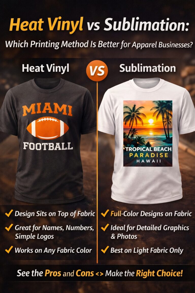Heat Vinyl vs Sublimation