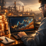 Investor analyzing base metals data